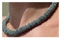 Unique handcrafted steel & silver necklace | Version Original